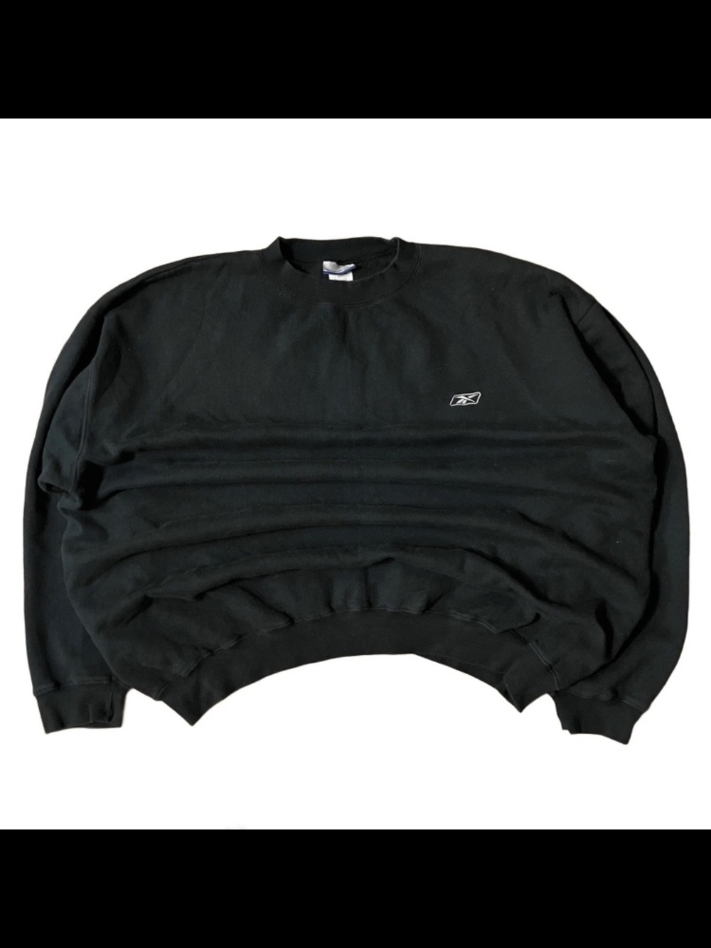 Vintage Y2K Reebok Black Crewneck Sweatshirt 3XL Boxy